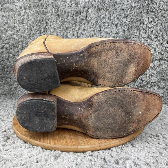 Dan Post Albany Western Cowboy Boots Men’s 9.5 D Tan Beige Leather DP26690 - Picture 7 of 10